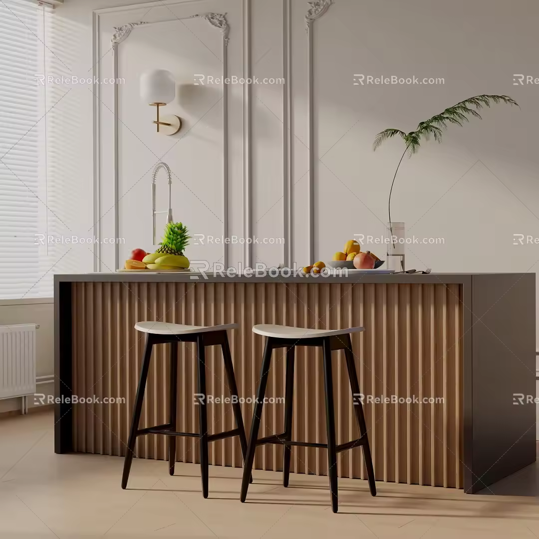 Modern table combination 3d model