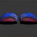 Blue Slippers with Floral Pattern and Pink Trim for Comfortable Daily Wear