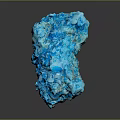 Natural Blue Crystalline Stone Material With Raw Mineral Texture And Glossy Surface