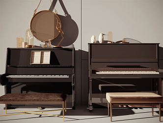 Modern Piano 3d model