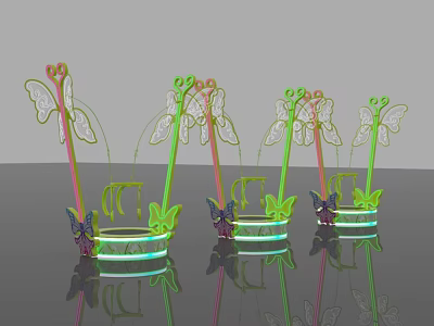 Butterfly Trampoline 3d model