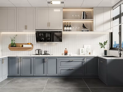Nordic Kitchen Cabinets 3d model