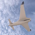 High Performance Advanced Fighter Jet Flying Through Blue Sky With White Clouds