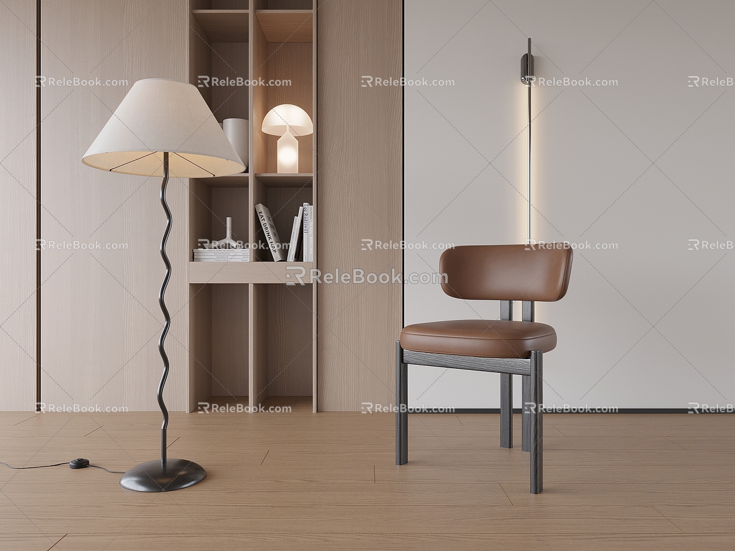 Modern Dining Chair Chair Single Chair 3d model