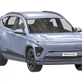 Light Blue SUV Car With Modern Design Front Grille And Alloy Wheels 3d model