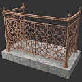 Wooden Railing Fence Balcony Railing Wrought Iron Railing Wooden Railing Fence Balcony Railing Wrought Iron Railing Wooden Railing Fence Yang 3d model