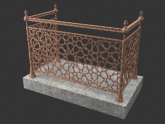 Wooden Railing Fence Balcony Railing Wrought Iron Railing Wooden Railing Fence Balcony Railing Wrought Iron Railing Wooden Railing Fence Yang 3d model