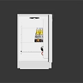 White Compact Mini Fridge With Open Door Storing Drinks Cans And Bottles