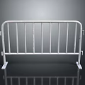 Sturdy White Metal Barrier Featuring Multiple Railings And Stable Base For Event Crowd Control