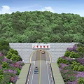 Muwangang Bridge Scenic View With Green Hills Lush Vegetation And Road Vehicles