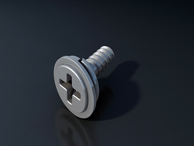 958 Screw, Hardware, Phillips Screw 3d model