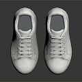 White Casual Lace Up Sneakers With Classic Design For Daily Use
