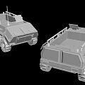 Military Transport Vehicles With Multi Wheels Green Brown Antennas And Warning Signs