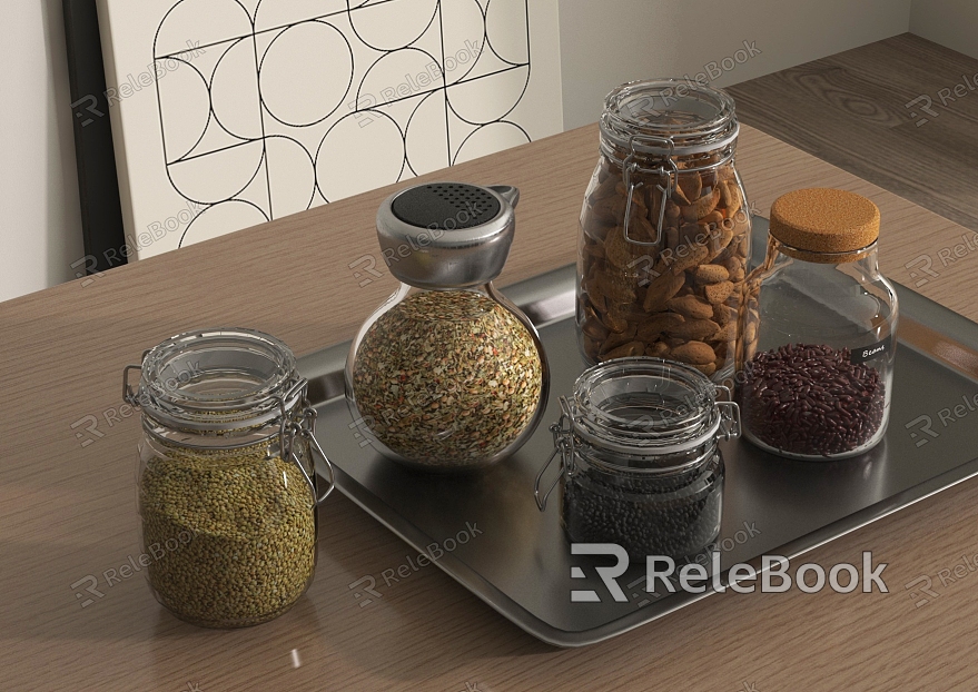 Condiment modern glass seasoning bottle model