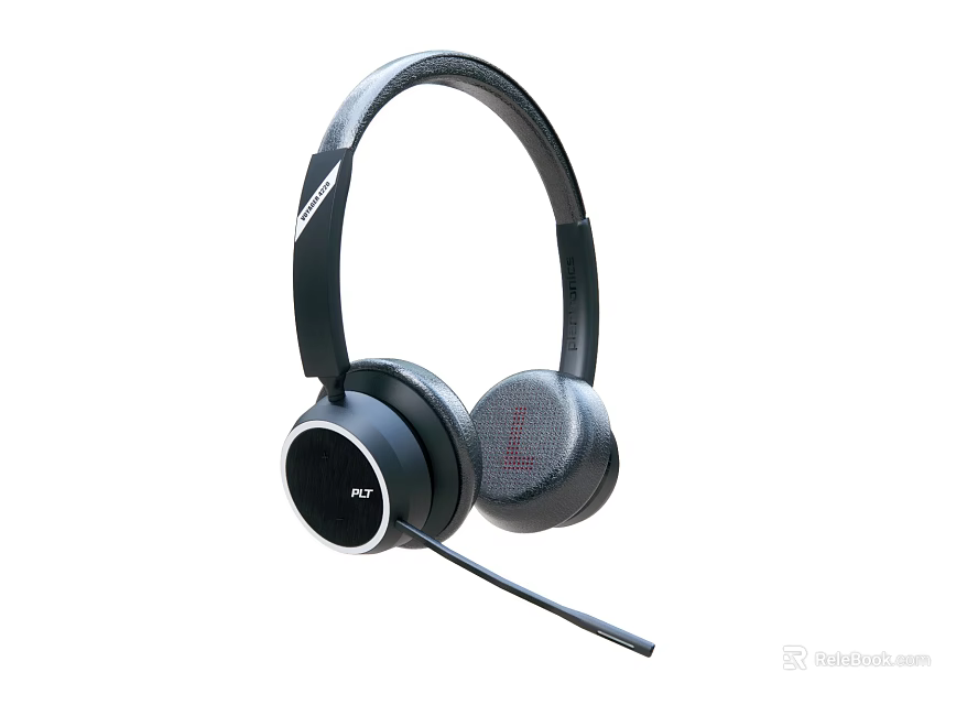 Black Over Ear Headphones With Microphone Comfortable Design And Clear Sound Quality 3d model 