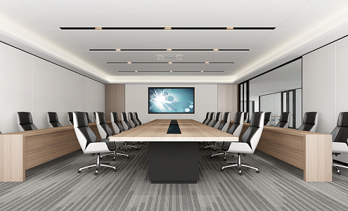 Modern Meeting Room Meeting Table and Chair 3d model