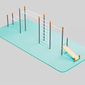 Multi Functional Sports Equipment With Climbing Ladder Balance Ramp And Blue Mat