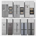 Modern Various Style Refrigerators And Freezers With Sleek Metallic Finish And Multi Door Designs