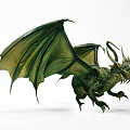 Green Dragon Doll With Detailed Wings Horns Claws and Realistic Design