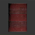Red Oil Barrel With Metal Rings And Shiny Surface Against Dark Background