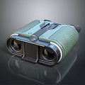 Green Binoculars For Viewing Scenic Landscapes And Natural Beauty Outdoors