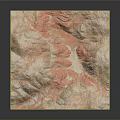 Detailed Pink And White Terrain Model Featuring Mountain Ranges And Valleys 3d model