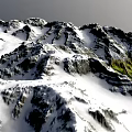 Natural Garden Landscape Featuring Snowy Mountains Green Valleys Flowing Rivers And Lush Vegetation