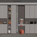 Modern Shoe Cabinet With Storage Cabinets Coat Hanging Area And Decorative Items
