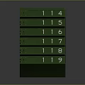 Green Mailbox With Numbered Compartments From 114 To 119