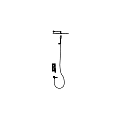 Contemporary Chrome Bathroom Faucet with Handheld Shower and Flexible Hose