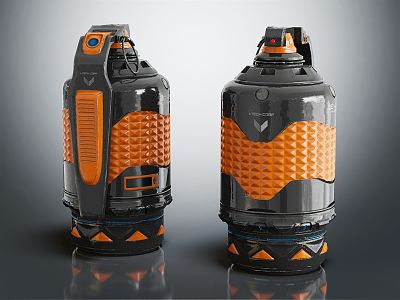 modern grenade sci-fi grenade 3d model