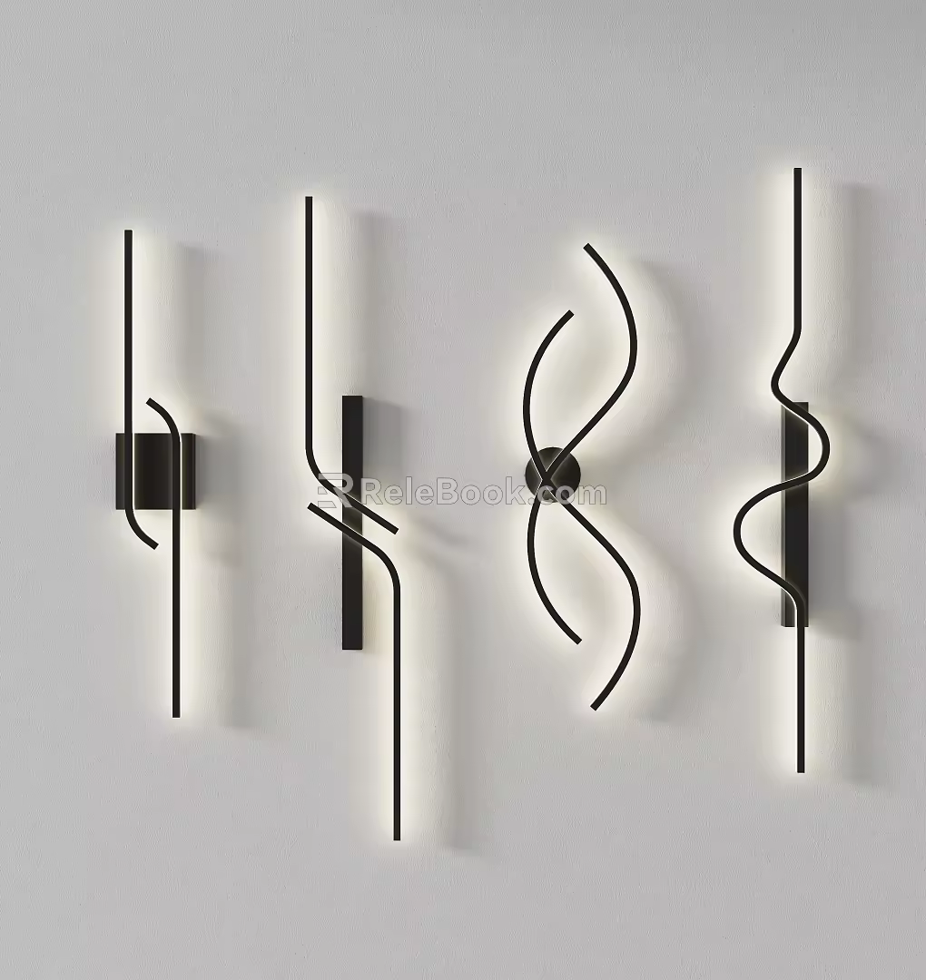 Wall lamp combination 3d model