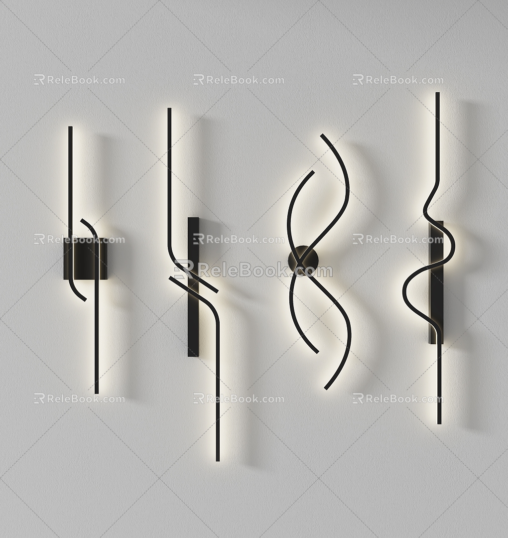 Wall lamp combination 3d model