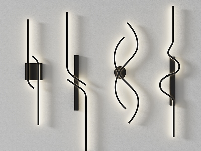 Wall lamp combination 3d model