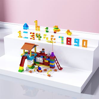 Modern Building Blocks Children's Building Blocks Toys 3d model