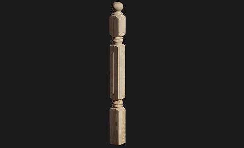 Modern Columns Ancient Wooden Columns 3d model