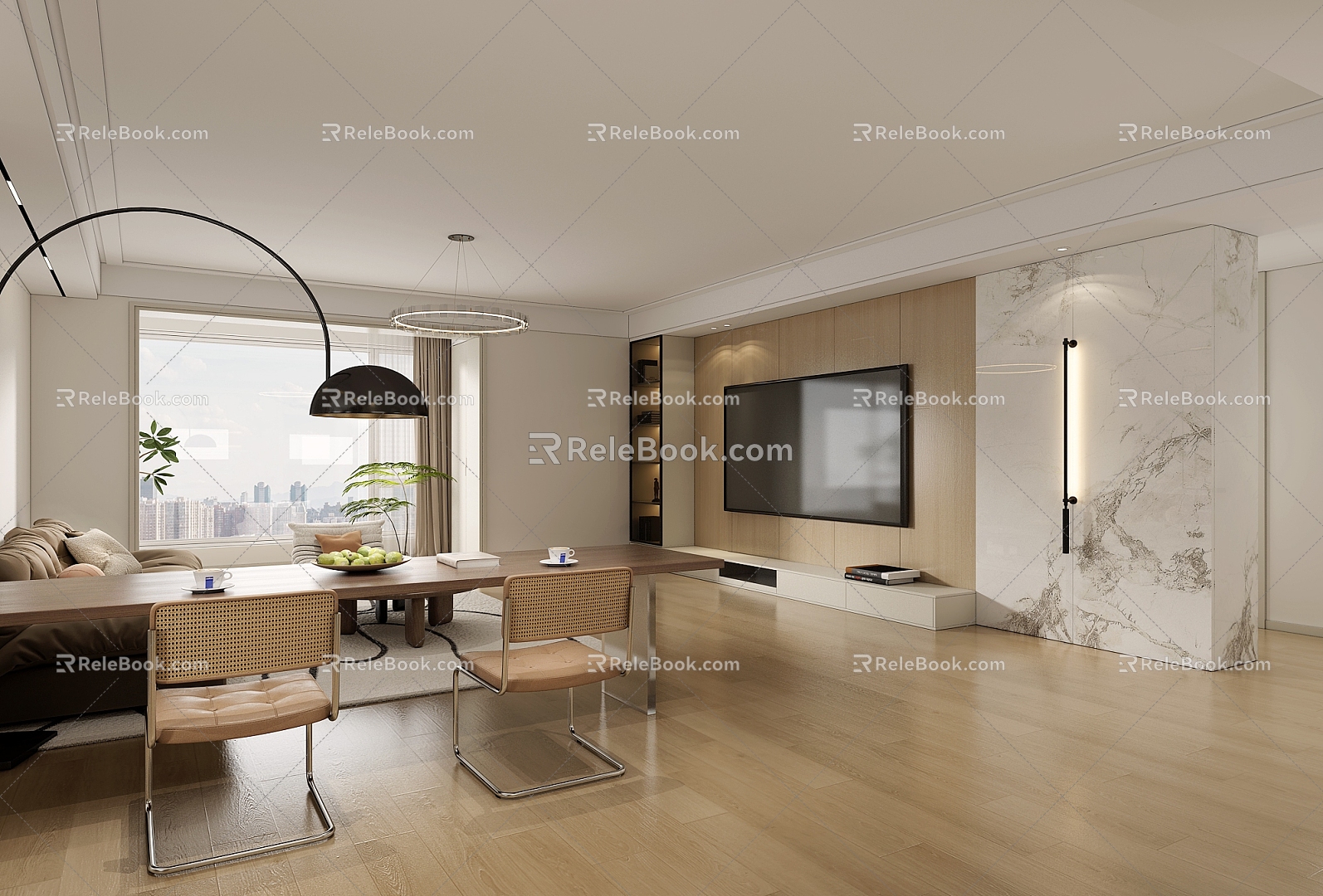 Living Room Dining Room 3d model