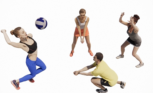 Gas Volleyball Characters 3d model