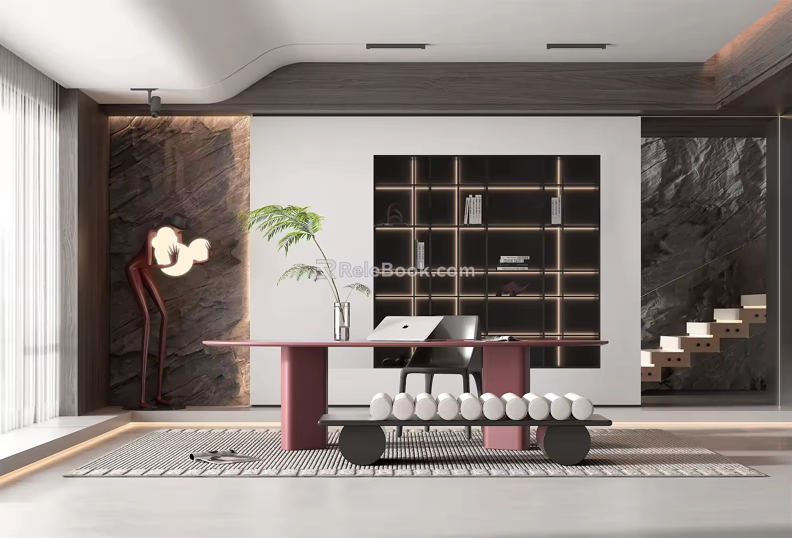 Modern study 3d model