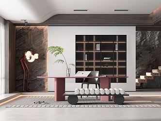 Modern study 3d model