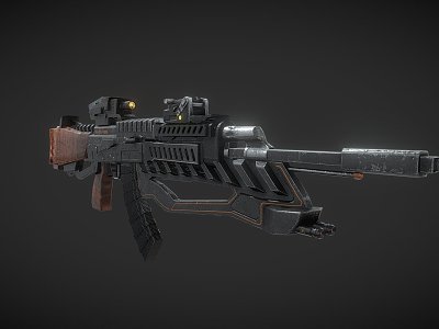 The AK47 Rifle 3d model