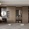 Italian Light Luxury Wardrobe 3d model