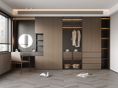 Italian Light Luxury Wardrobe 3d model