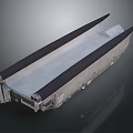 3D Model Of A Modern Military Warship With Sleek Structure
