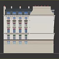 Traditional Architectural Building With Cream Exterior Colorful Windows And Red Rooftop Details