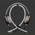 Elegant High Quality Headphone Speakers on a Modern Stand with Dark Background and Reflective Surface