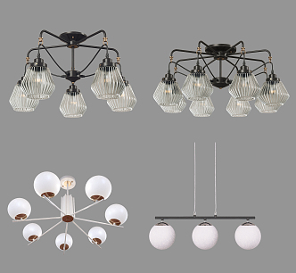 Modern chandelier 3d model