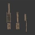 Traditional Rustic Wooden Furniture Set With Tables Shelves And Screen Structures