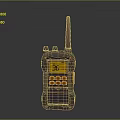 Purple And Orange Electronic Walkie Talkie With Screen Display Antenna And Buttons