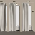 Clothing Store Spacious Fitting Rooms With Beige Curtains Mirrors Hooks And Shoes